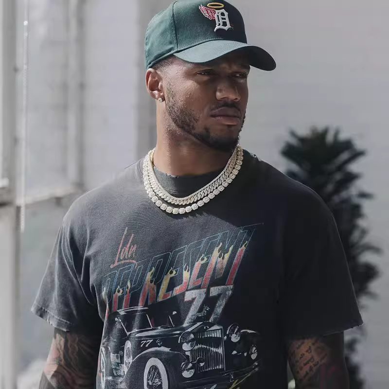 Fashion Hip-hop Clavicle Bracelet Square Zircon Trendy Rock Candy Necklace