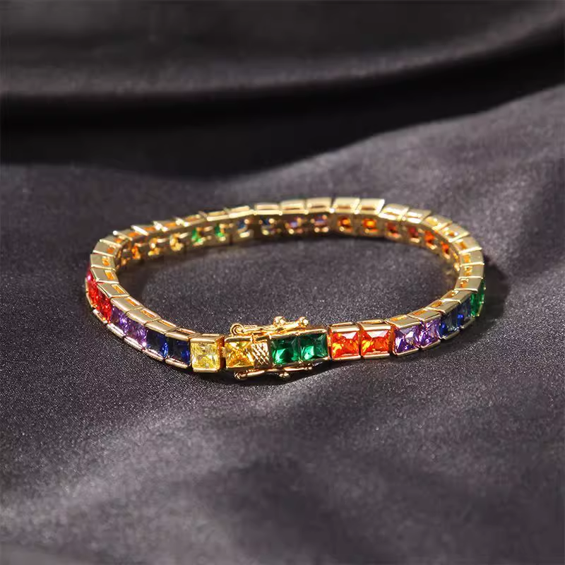 Hip Hop Colorful Zircon Fashion Bracelet