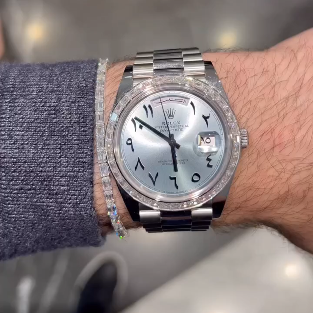 15ct Emerald-cut Diamond Sterling Silver Handmade Bracelet