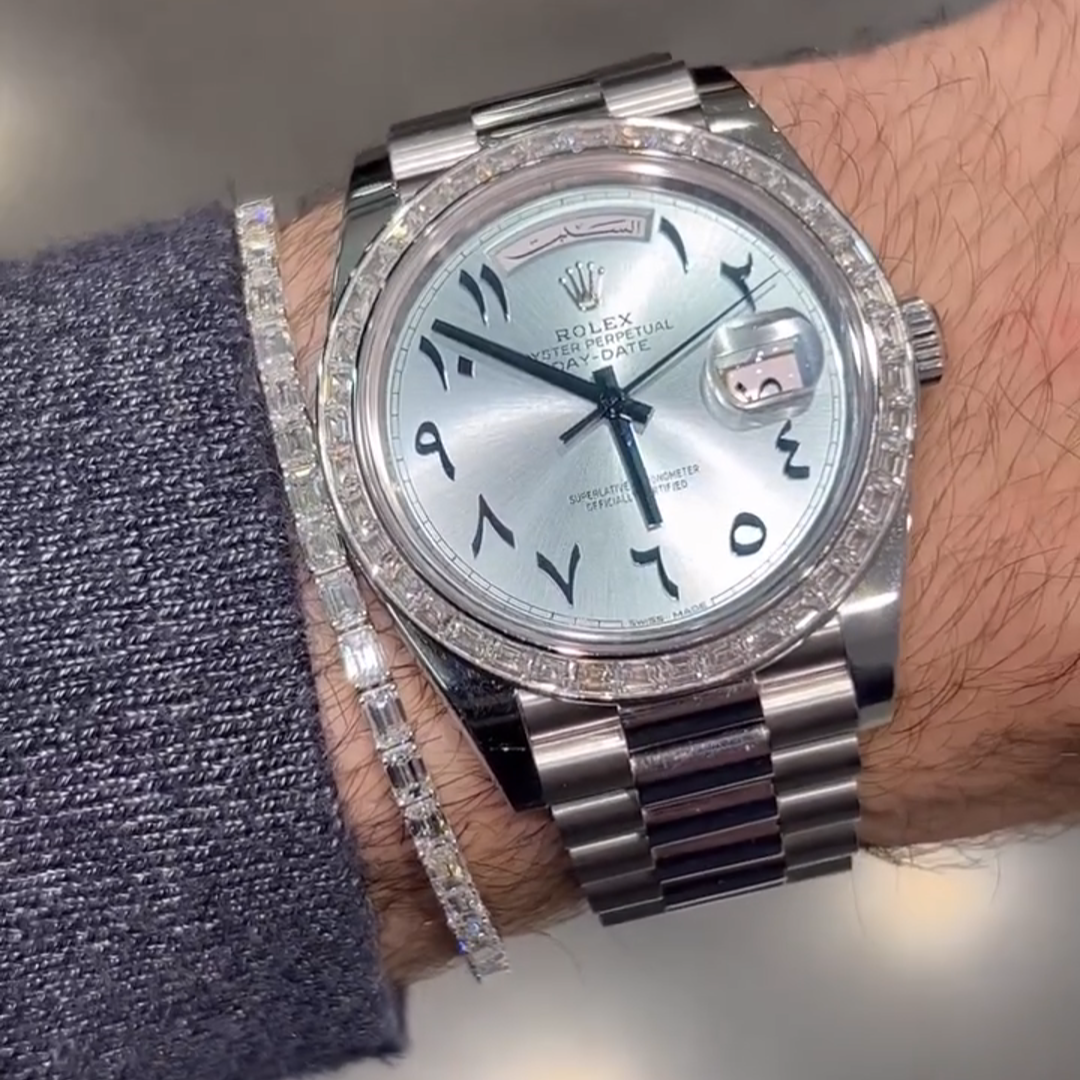 15ct Emerald-cut Diamond Sterling Silver Handmade Bracelet