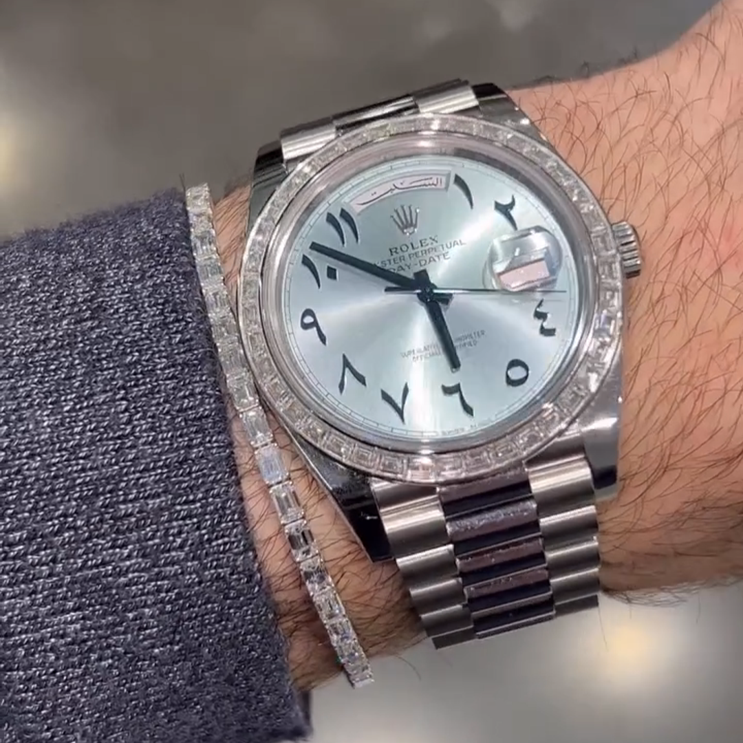 15ct Emerald-cut Diamond Sterling Silver Handmade Bracelet