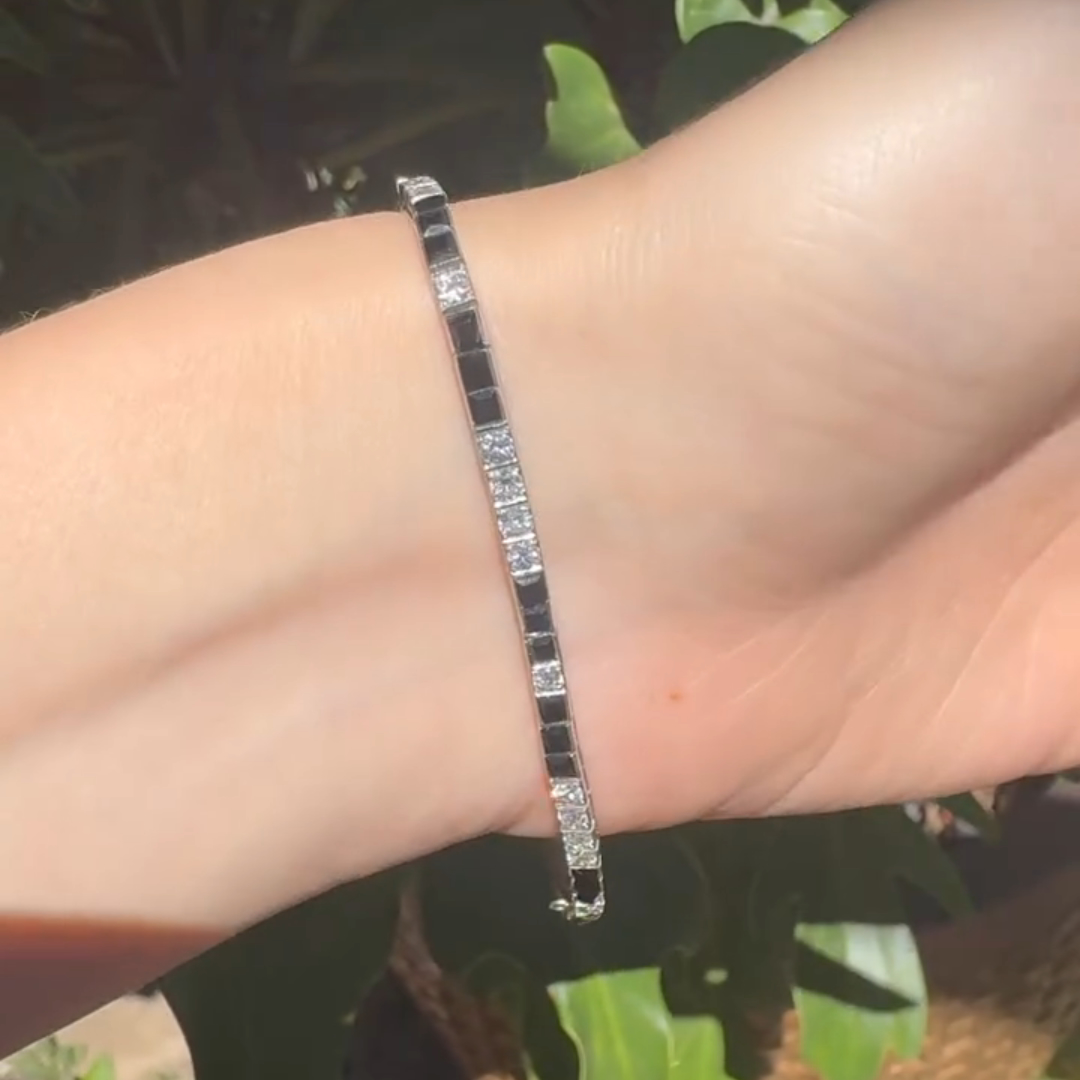 4ct Round Cut Sterling Silver Handmade Luxury Bracelet