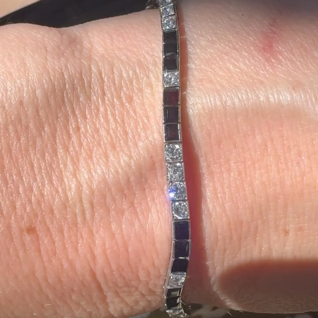 4ct Round Cut Sterling Silver Handmade Luxury Bracelet