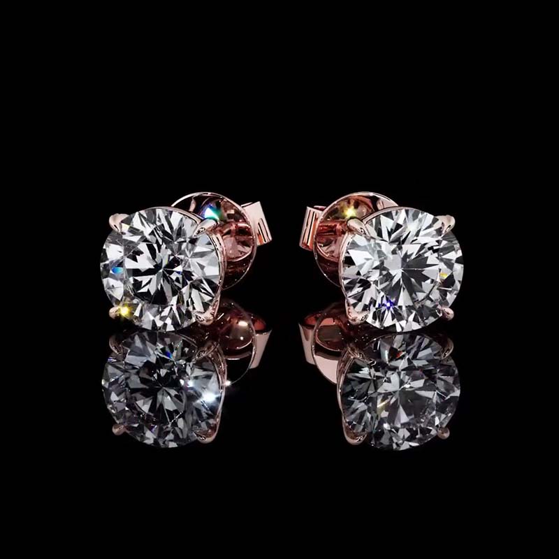 1ct Round Cut Lab-Grown Gemstone Sterling Silver Stud Earring