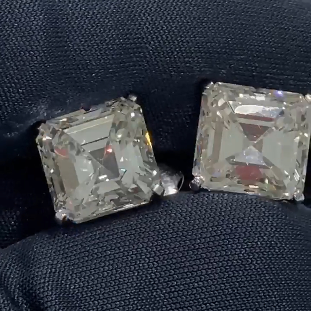 1ct Cushion Cut Sterling Silver Handmade Earrings