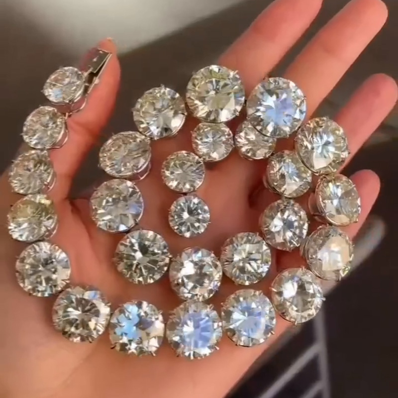 240ct Round Cut White Sapphire Statement Necklace