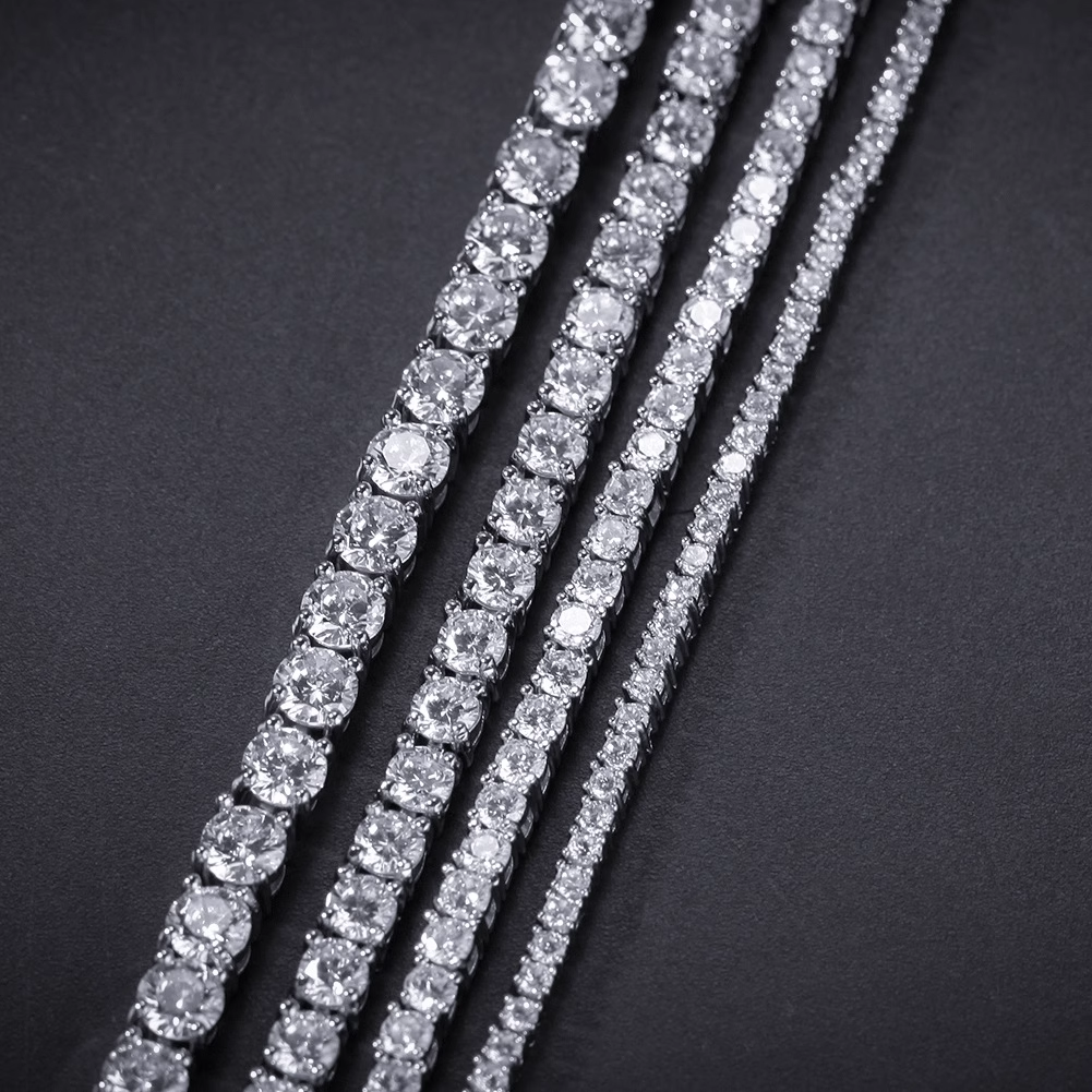 Hip Hop Zirconia Tennis Necklace