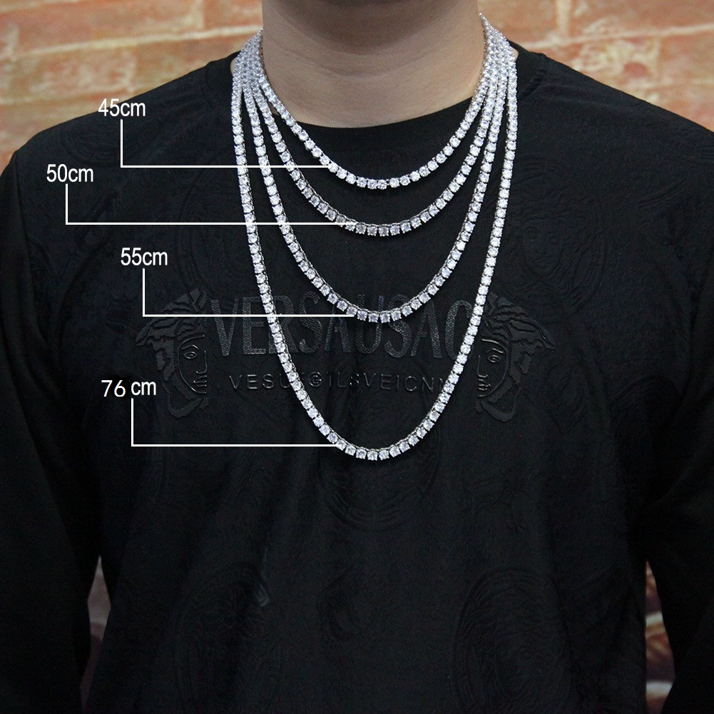 Hip Hop Zirconia Tennis Necklace