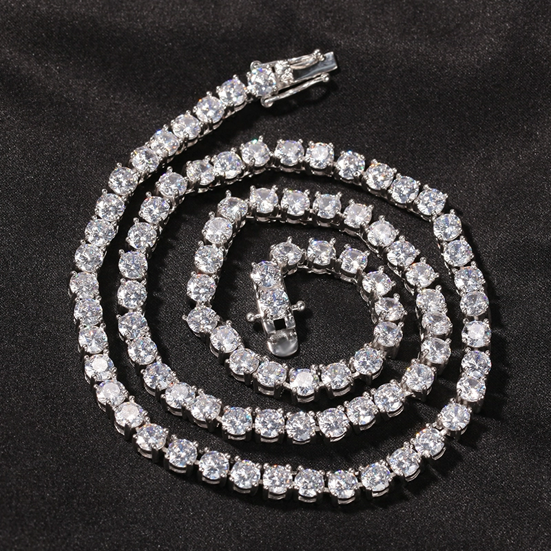 Hip Hop Zirconia Tennis Necklace