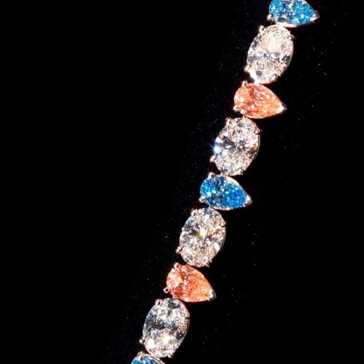 45ct Pear-cut And Oval-cut Zircon Handmade Sterling Silver Necklace