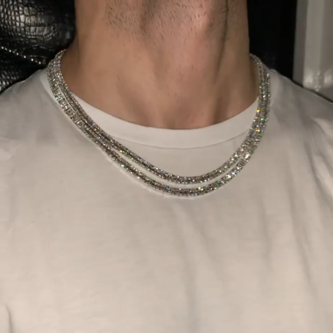 40ct Emerald-cut Zircon Handmade Sterling Silver Necklace