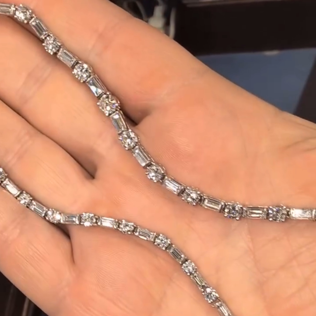 25ct Cushion-cut Sterling Silver Handmade Necklace