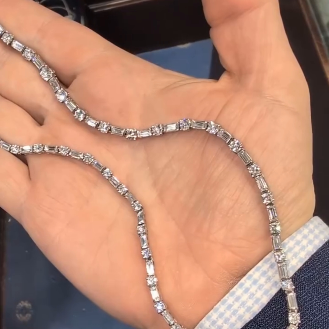 25ct Cushion-cut Sterling Silver Handmade Necklace