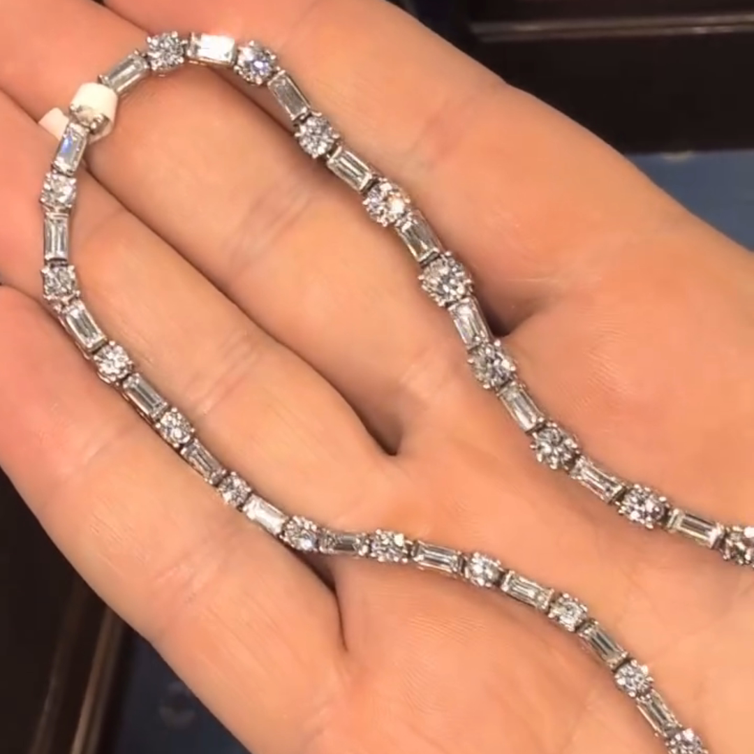 25ct Cushion-cut Sterling Silver Handmade Necklace