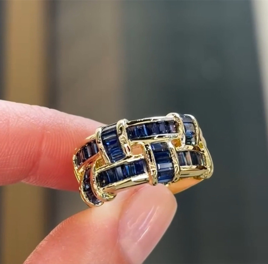 2ct Emerald Cut Sterling Silver Handmade Ring