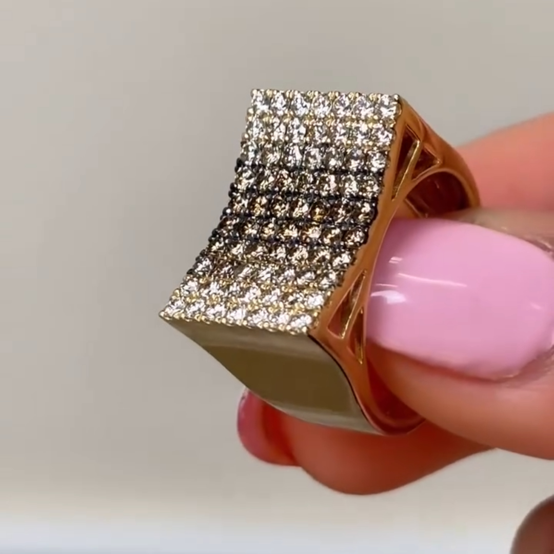 5.35-carat Chocolate Gradient Gemstone Ring