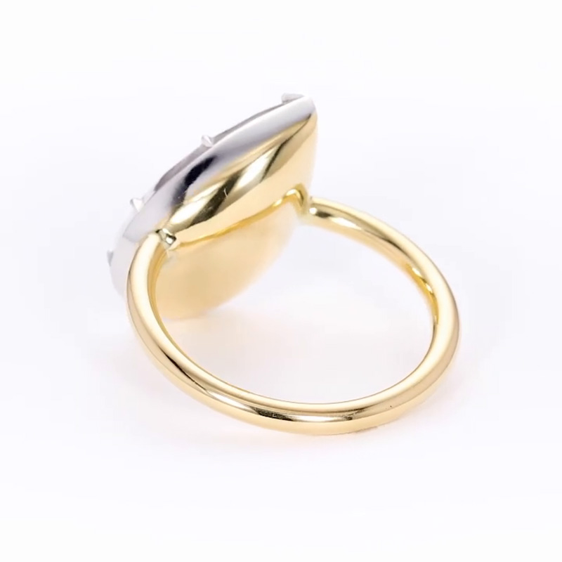 3ct Pear Cut White Sapphire Engagement Ring