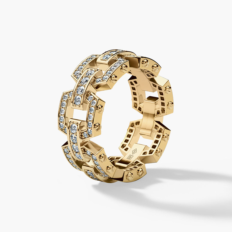 1.1ct Round Cut White Sapphire Handmade Men's Ring