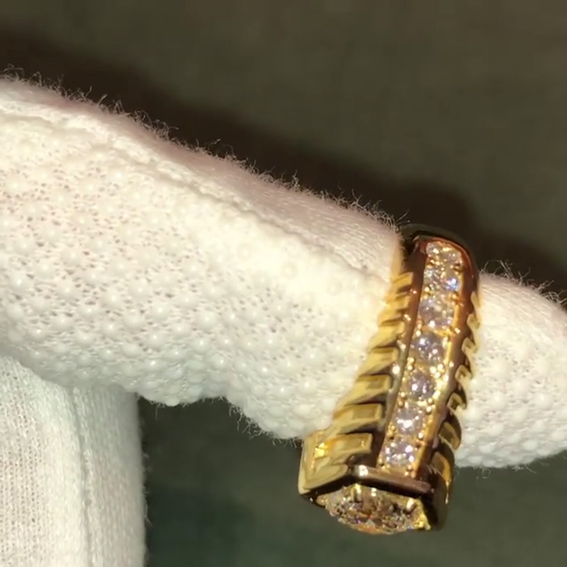 2.5ct Round Cut White Sapphire Yellow Gold Engagement Ring