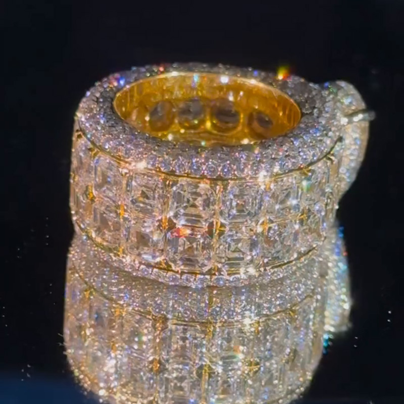 5ct Pear Cut With 12ct Side Stones White Sapphire Rose Gold Men's Ring