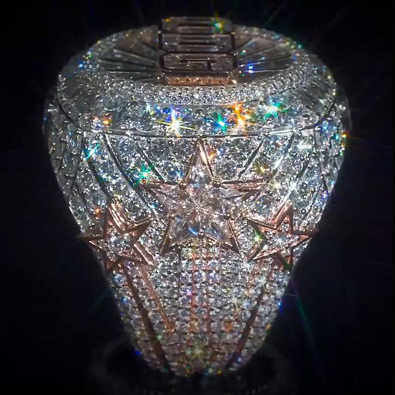 18ctw Multi-Shape Cut White Sapphire Full Set Rose Gold Old English Design Men's Ring