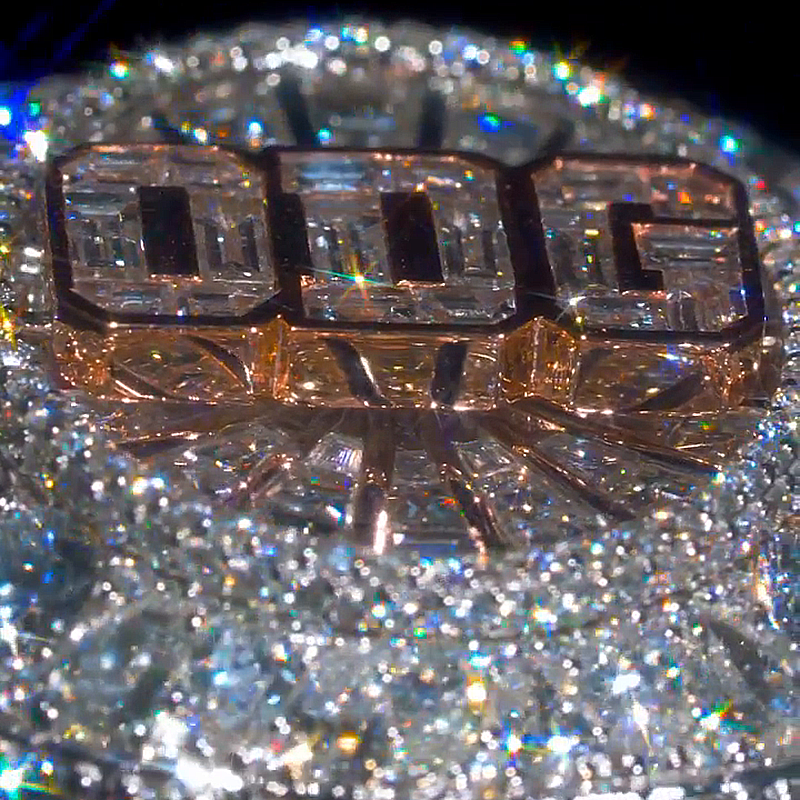 18ctw Multi-Shape Cut White Sapphire Full Set Rose Gold Old English Design Men's Ring