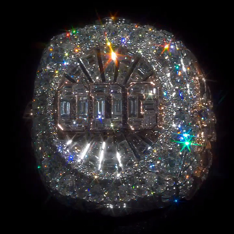 18ctw Multi-Shape Cut White Sapphire Full Set Rose Gold Old English Design Men's Ring