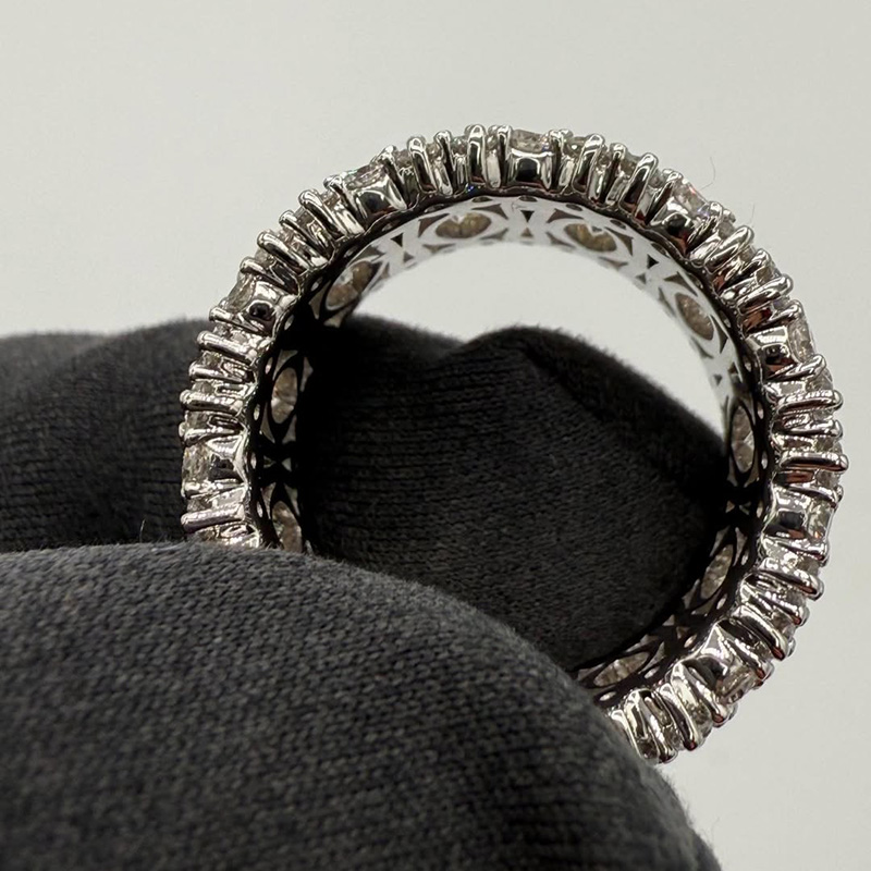 15ctw Marquise Cut White Sapphire Handmade Eternity Men's Band Ring