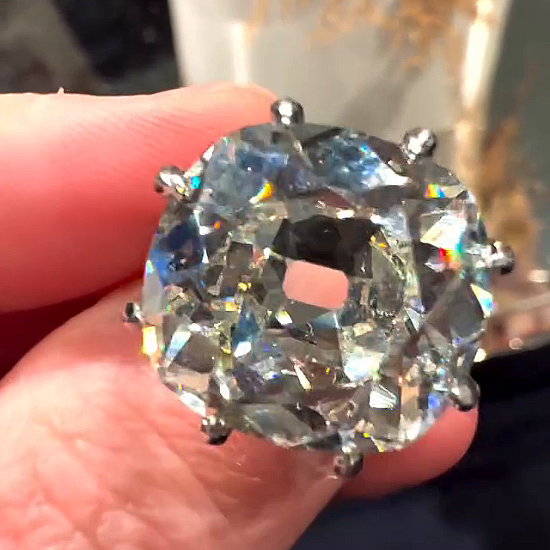 10ct Cushion Cut White Sapphire Pave Set Handmade Engagement Ring