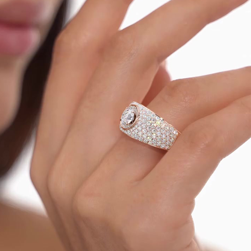 2ct Round Cut White Sapphire Engagement Ring