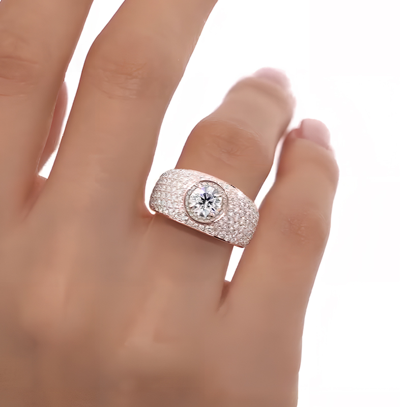 2ct Round Cut White Sapphire Engagement Ring