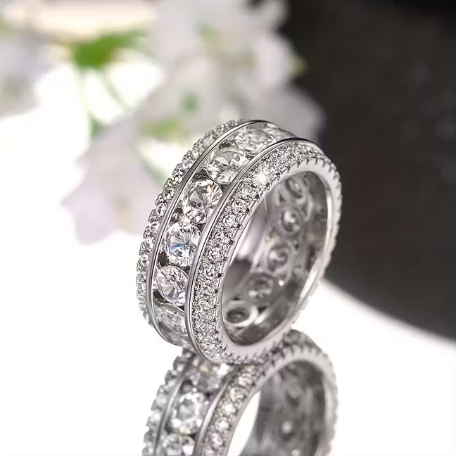 3ct Round Cut Zircon Handmade Sterling Silver Ring