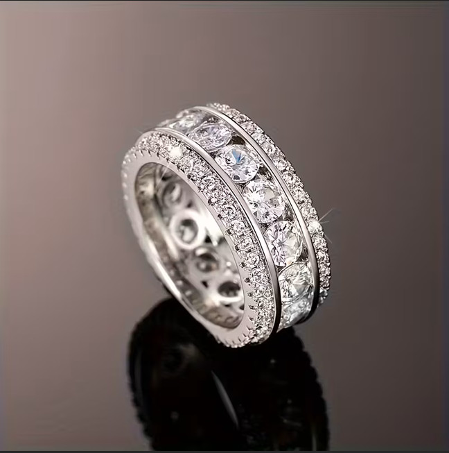 3ct Round Cut Zircon Handmade Sterling Silver Ring