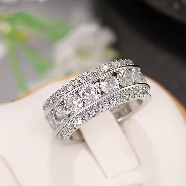 3ct Round Cut Zircon Handmade Sterling Silver Ring