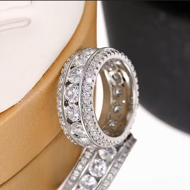 3ct Round Cut Zircon Handmade Sterling Silver Ring