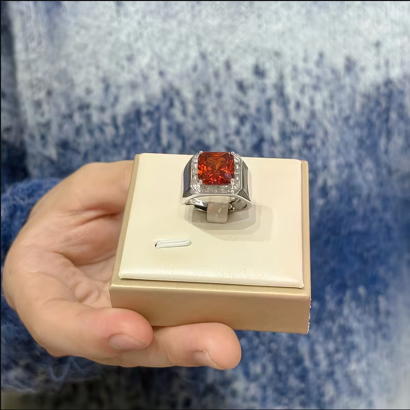3ct Oval Cut Gemstone Sterling Silver Handmade Ring