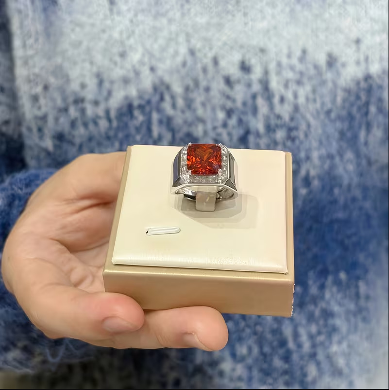 3ct Oval Cut Gemstone Sterling Silver Handmade Ring