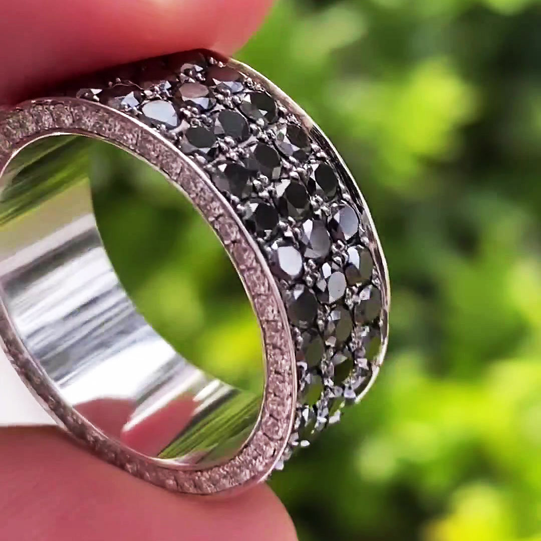 5.35ct Round Cut Handmade Zircon Sterling Silver Ring