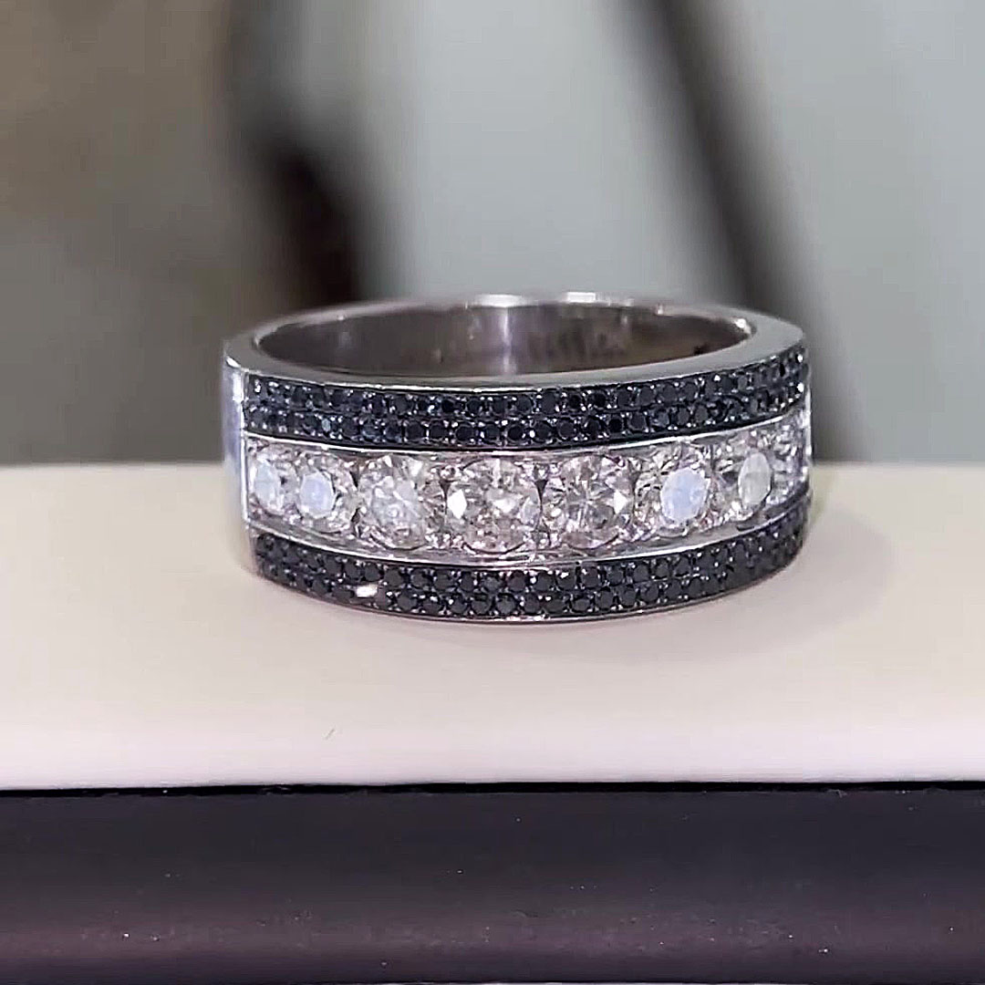 2.35ct Round Cut Handmade Men's Ring