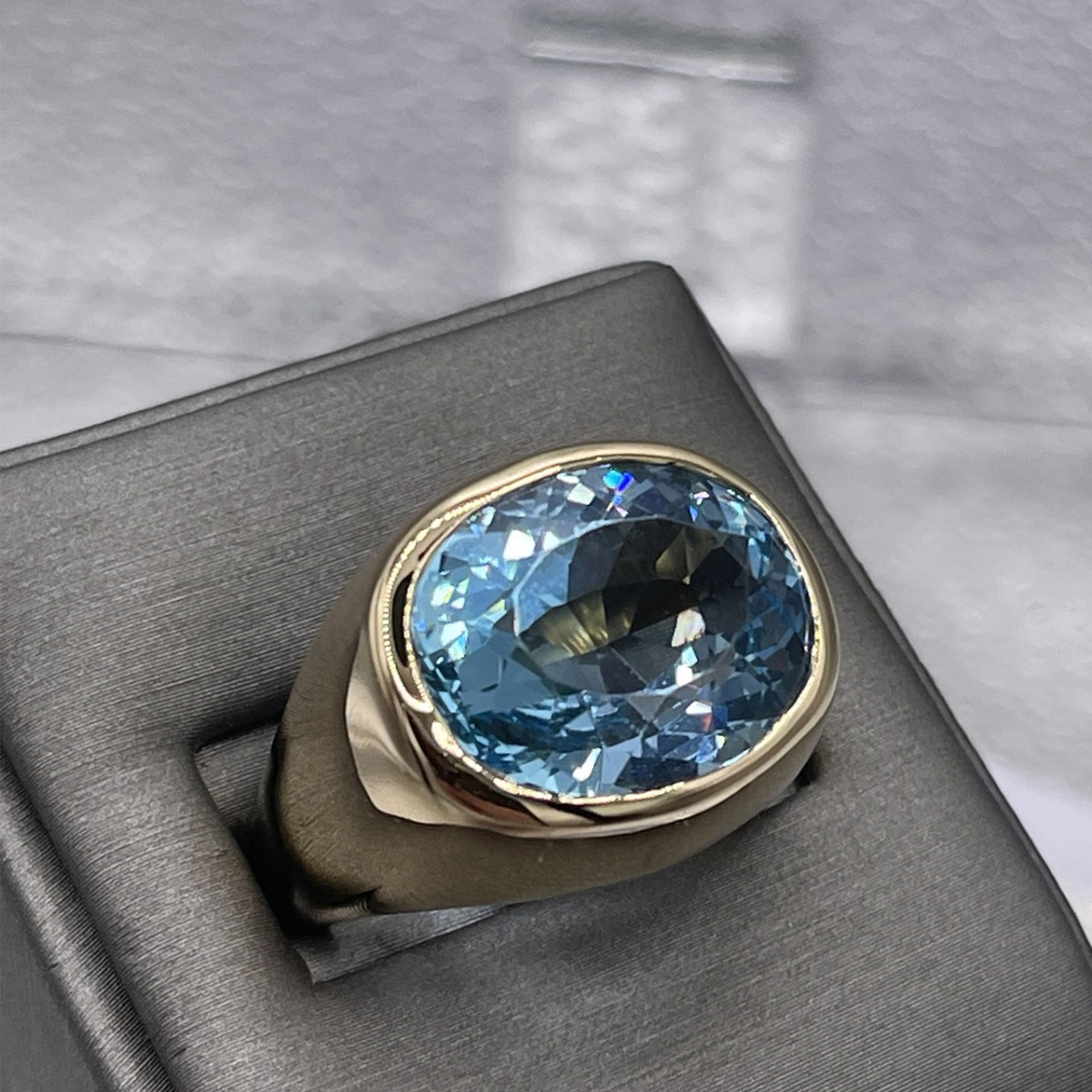 4ct Oval Cut Sterling Silver Handmade Ring