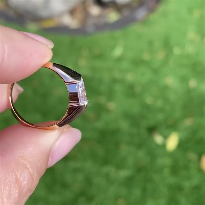 2ct Marquise Cut Sterling Silver Handmade Ring