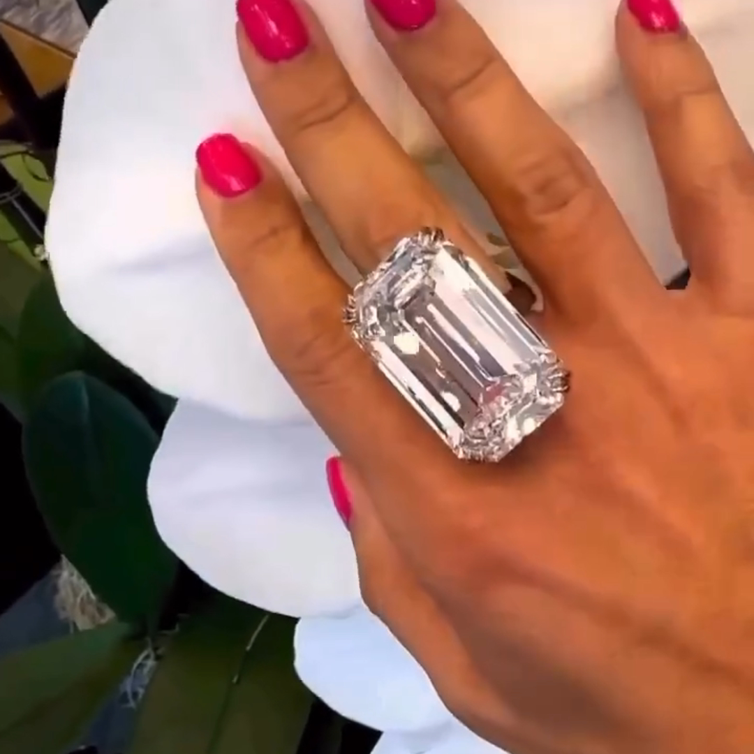 20ct Emerald Cut White Diamond Luxury Handmade Sterling Silver Wedding Ring