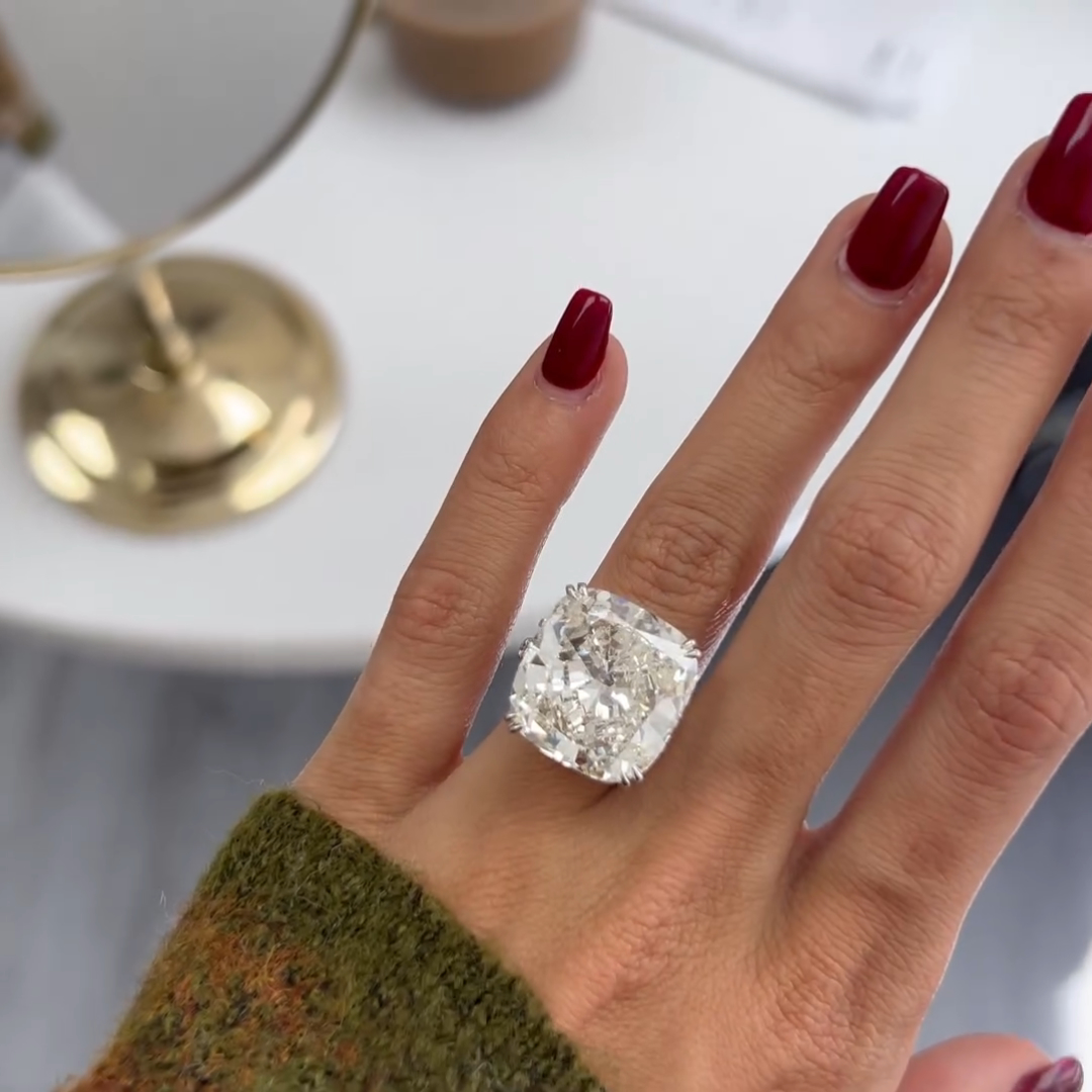 12ct Princess Cut White Diamond Luxury Handmade Sterling Silver Wedding Ring