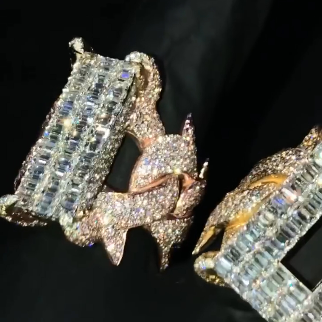 33ctw Cushion Cut Diamond I&O Shape Luxury Sterling Silver Plated Yellow Gold And Rose Gold Plated Men's Ring