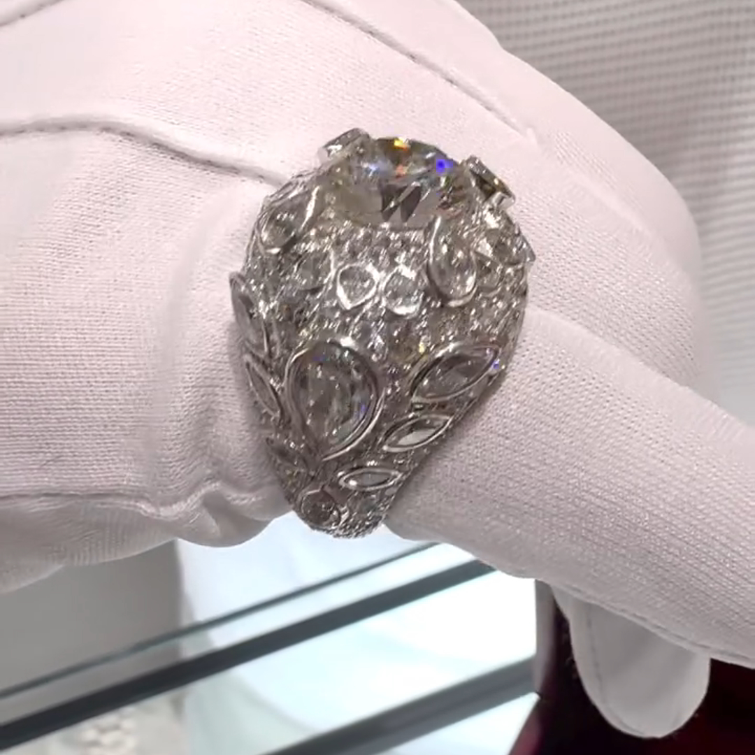 18ct Round Cut Zircon Luxury Sterling Silver Handmade Men's Ring