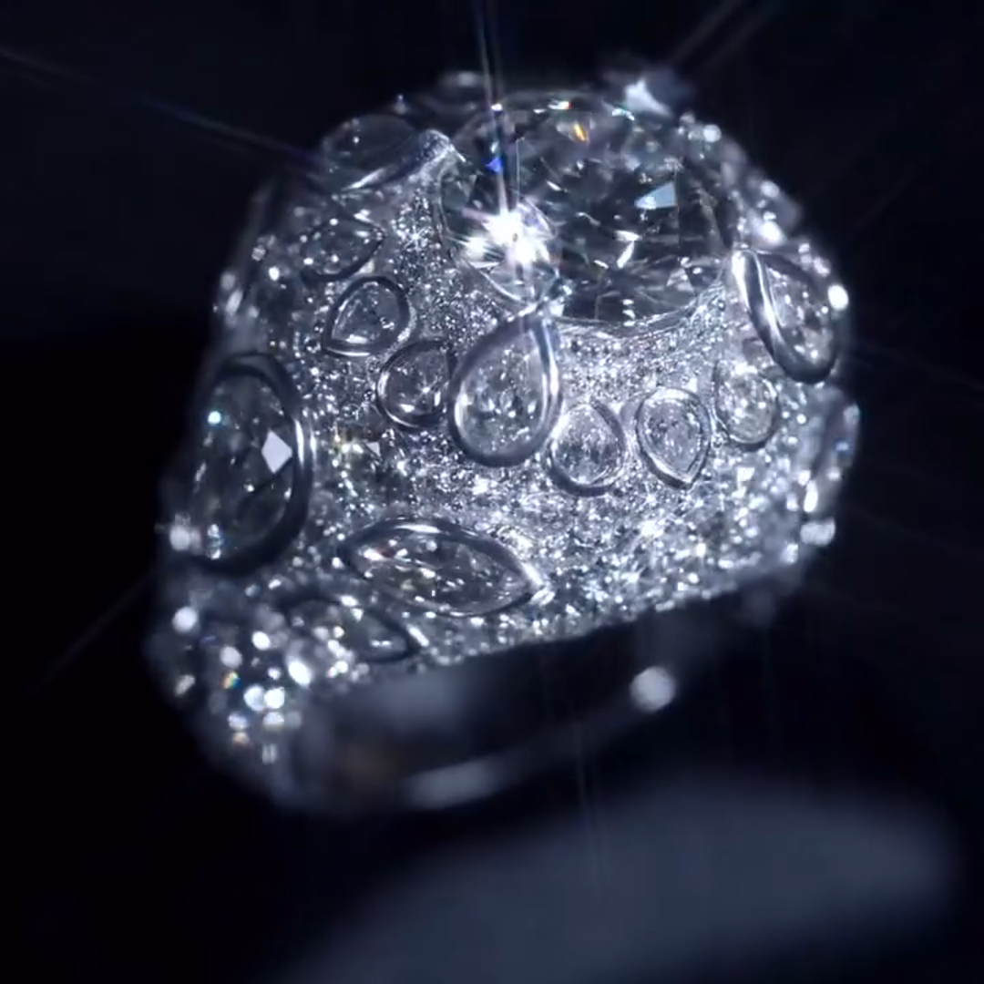 18ct Round Cut Zircon Luxury Sterling Silver Handmade Men's Ring