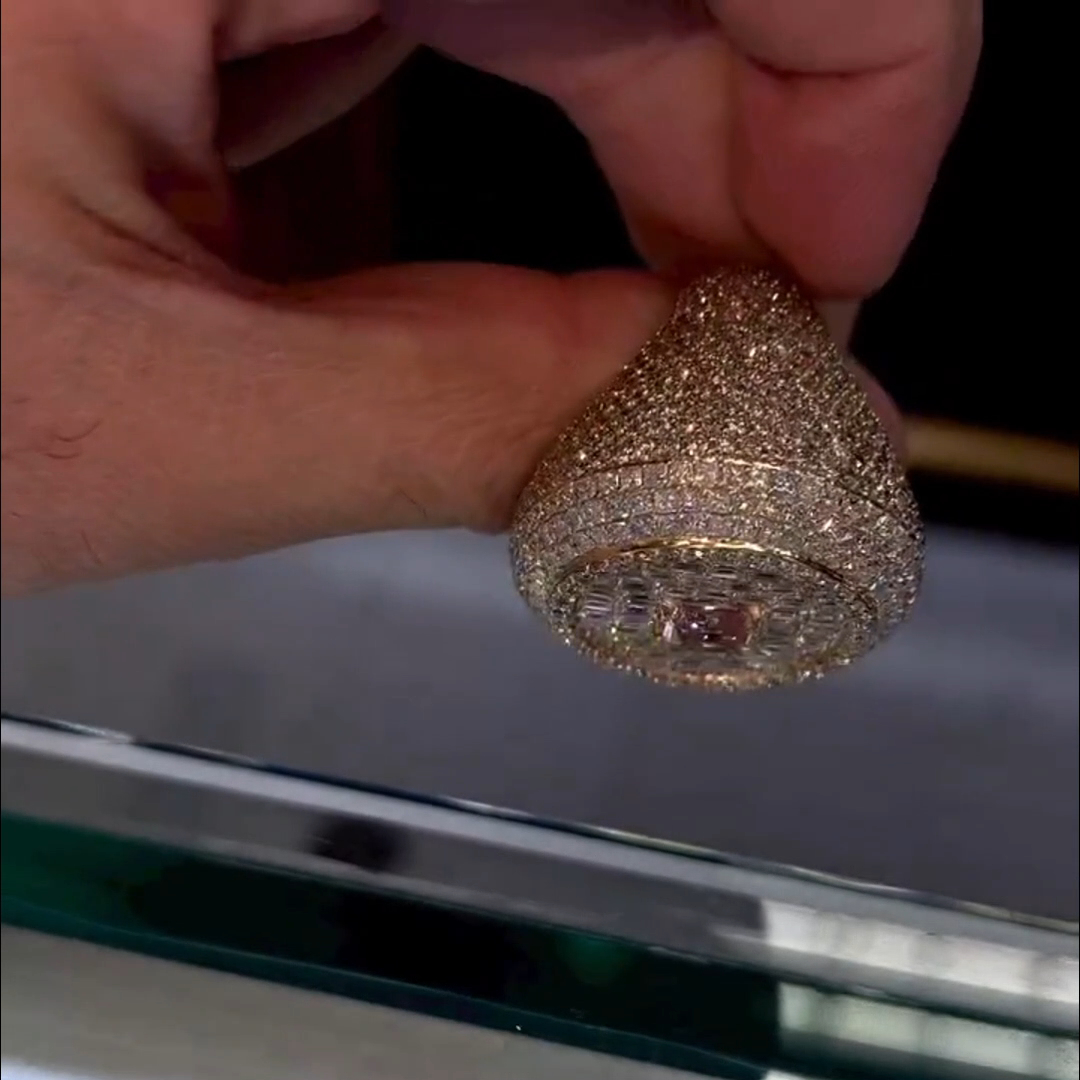 36ctw Cushion Cut Pink Diamond And White Diamond Sterling Silver Plated Rose Gold Handmade Ring