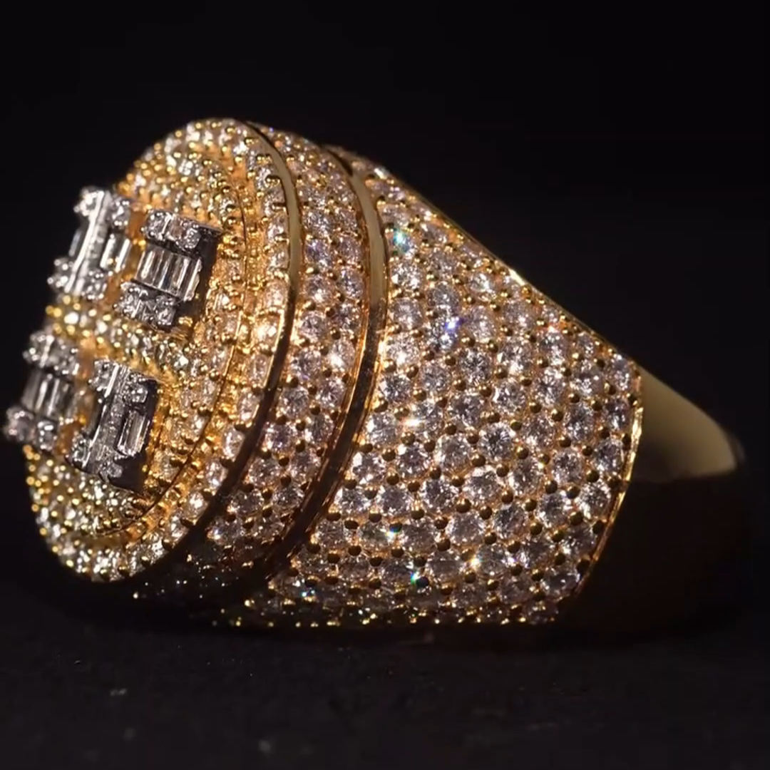 36ctw Oval Cut And Cushion Cut Diamond Sterling Silver Plated Rose Gold Handmade Ring