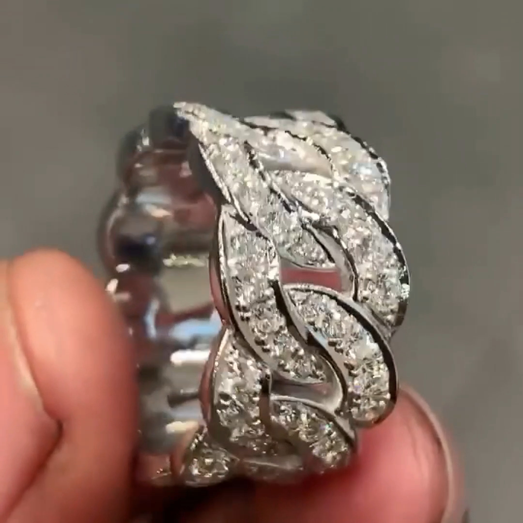 18ct Cushion Cut Diamond Sterling Silver Handmade Ring