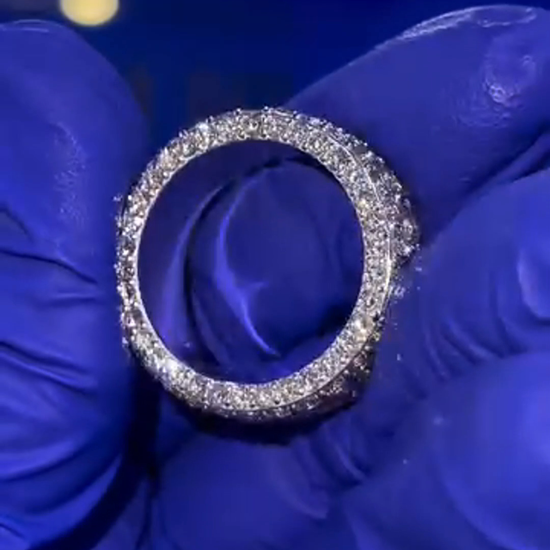18ct Round Cut Diamond Luxury Sterling Silver Handmade Ring